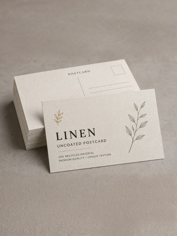 Linen Uncoated Postcards