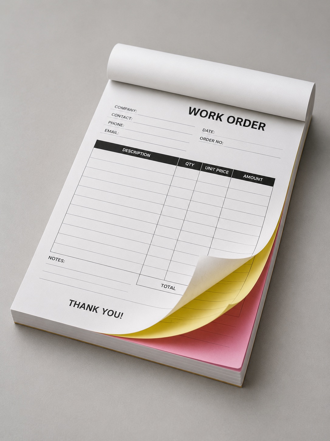 3-part NCR Form Pads w Wraparound Cover